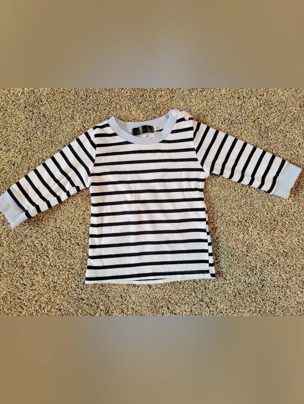 Baby striped long sleeve shirt ( size 80 - 9 months? 12 Months?)
